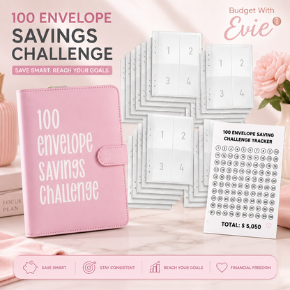 Budget with Evie™ 100 Envelope Saving Challenge Binder